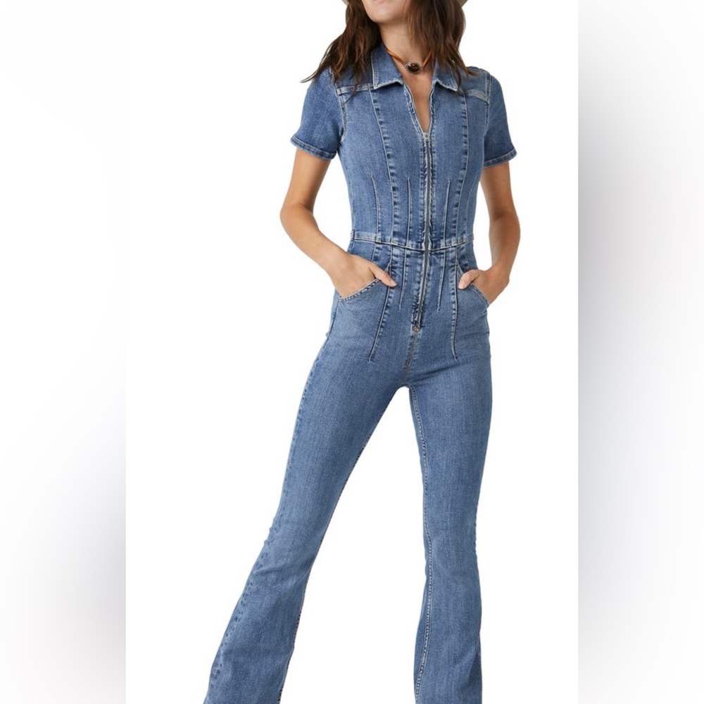 Free People Jayde Denim Jumpsuit
